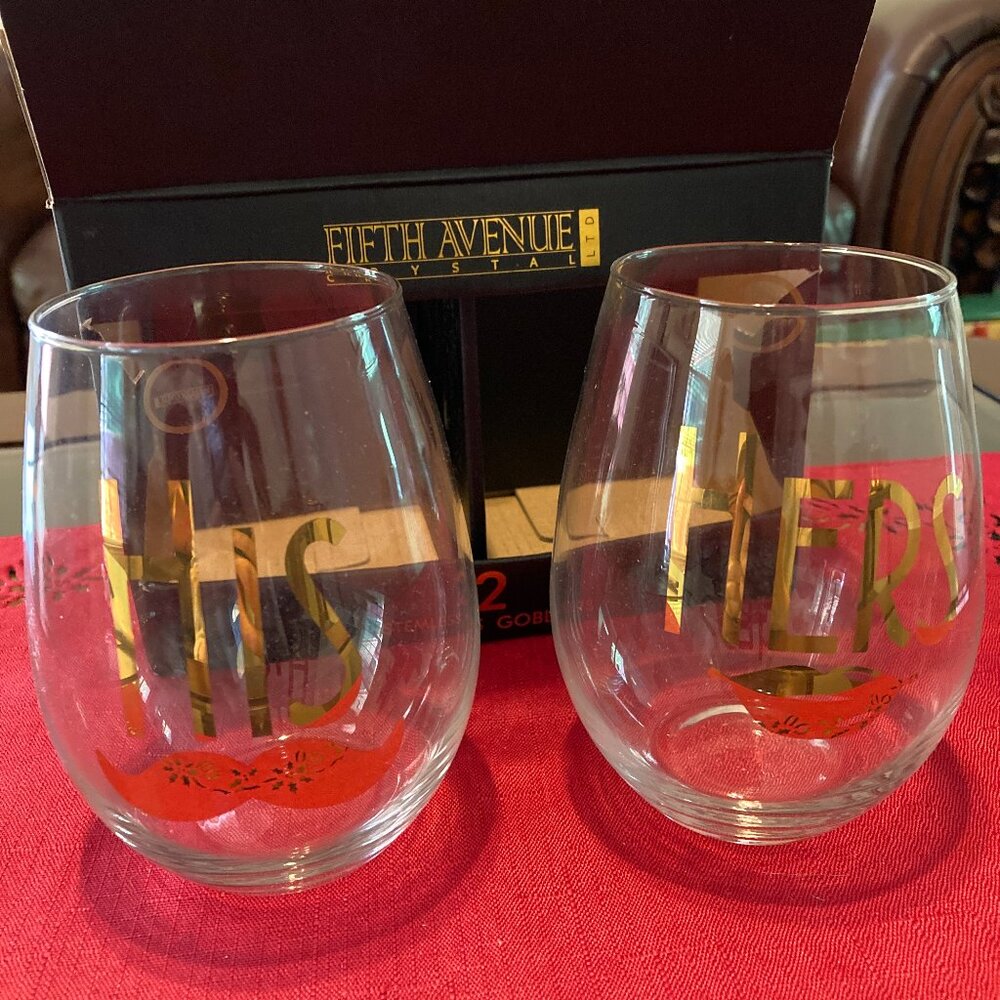 Stemless Goblets Wine Glasses